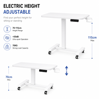 Bureau debout électrique réglable en hauteur AOR de luxe en métal, à colonne unique, mobilier de bureau moderne à une jambe pour chambre à coucher