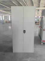 Armoire de classement métallique à 2 portes verrouillables, structure KD, pour bureau, avec étagères réglables, vente en gros usine