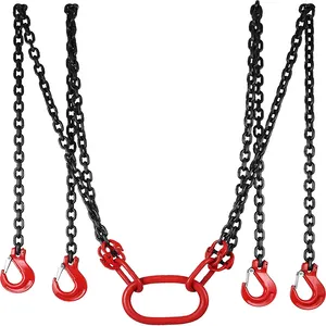 4 Been Grab Haken En Richter Legering Staal Motor Kettingtakel Liften 13FT 5 Ton Chain Sling