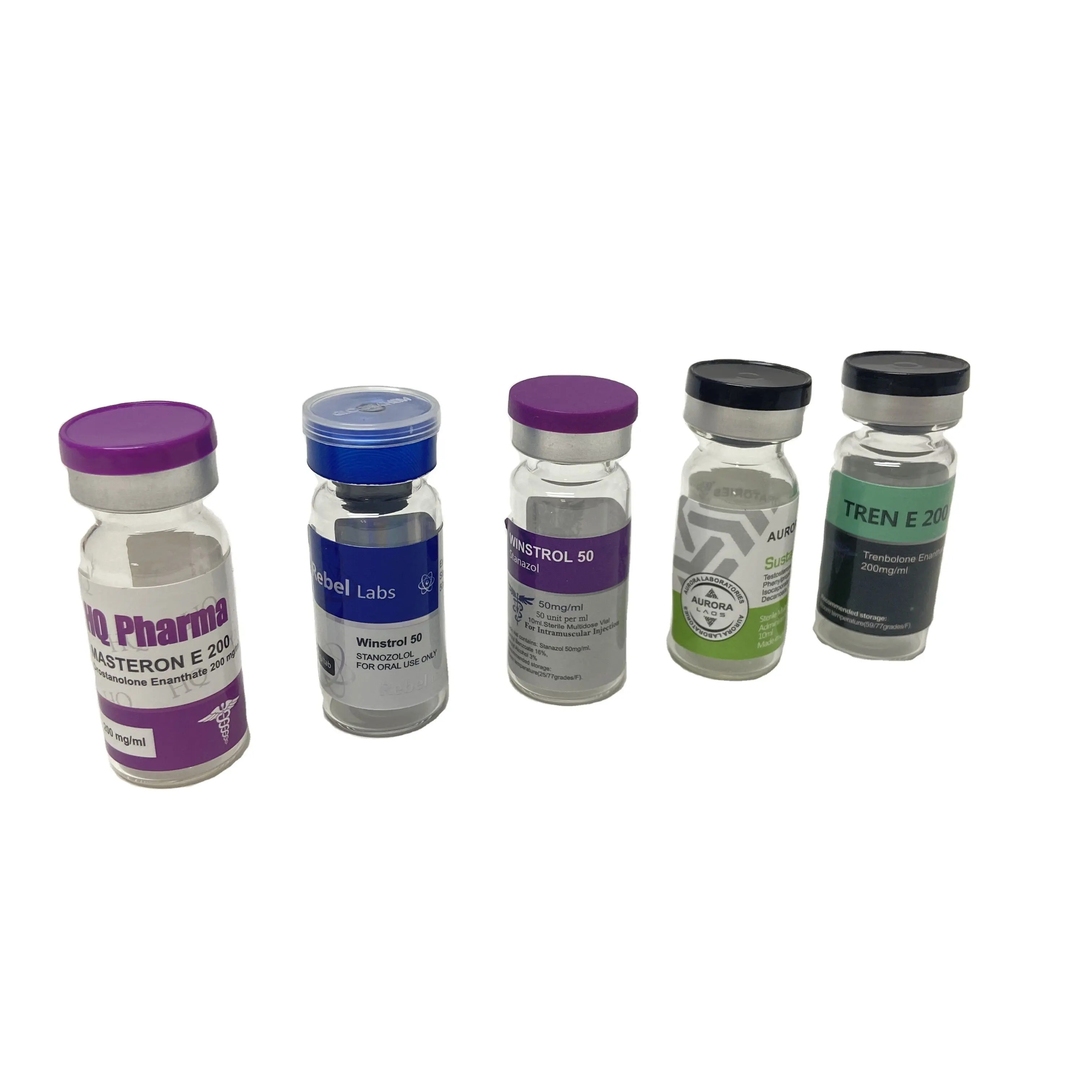 Kunden spezifische holo graphische 10ml Glas fläschchen und-kappen für pharmazeut ische 10ml Fläschchen etiketten