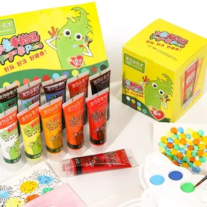 Acrylic Educational Toys Washable With Brush Finger Paints For Kids