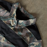 Polo pour homme à imprimé camouflage et patchwork, coupe courte et ample, rayé, style streetwear estival, vente en gros OEM