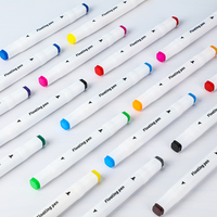 Tableau blanc à double tête Marqueurs de peinture à l'eau magique pour enfants Éducation précoce Jeu de couleurs flottantes pour l'eau Marqueurs d'art Emballage