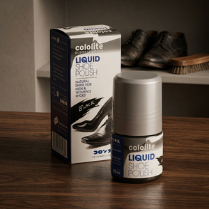 Cololite Factory Wholesale Brown Black Liquid Shoe Leather Polish 20cc with Sponge Applicator - Product Image 3