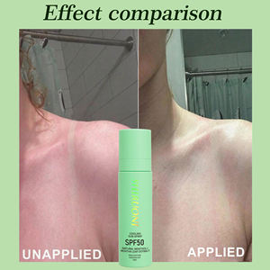 LOGO personalizzato ampio spettro resistente all'acqua dopo il trucco vitamina E menta <span class=keywords><strong>SPF</strong></span> <span class=keywords><strong>50</strong></span> <span class=keywords><strong>viso</strong></span> E corpo crema solare Spray - Product Image 6