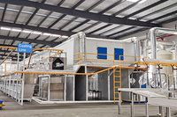 Machine de sablage à sec Sunglory, ligne de production automatique de batterie de cuisine en acier inoxydable, machine de sablage pour revêtement