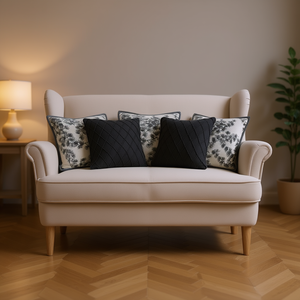 Juego de Cojines Decorativos SOGA de 45 cm, Color Gris Carbón, Tejido de Punto, Gris Oscuro Floral, Cojines para Sofá de Sala de Estar - Product Image 2