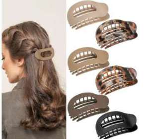 กิ๊บติดผมทรงวงรีแบบโปร่ง สีไล่ระดับแบบมินิมอล แข็งแรง ทนทาน ทำจากพลาสติก PC สำหรับผู้หญิง ใช้ได้ทุกวันและงานปาร์ตี้ - Product Image 2