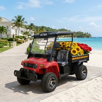Véhicule utilitaire électrique 10KW 4x4 tout-terrain résistant à l'eau salée, buggy de livraison pour les stations balnéaires
