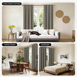 Amerikan Tarzı Karartma Perdesi Oda Gürültüsü Azaltıcı Dokuma Karartma Perdeleri Otel Oturma Odası İçin - Product Image 4