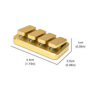 Fidget Spinner en métal doré EDC, modèle personnalisé, avec fonction de poussoir de carte, de bascule de cartes, de porte-monnaie, de anneaux et de métronome piano, pour enfants et adultes - Product Image 6