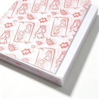 Papier de soie transparent rose clair personnalisé pour emballage cadeau et vêtements, avec logo imprimé sur mesure disponible