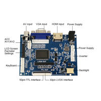 Tableros LCD y accesorios con placa de Controlador Universal, control de pantalla industrial VGA/1/LVDS/EDP/MIPI TTL, 1/2