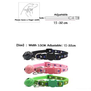 Weihnachten Breakaway Katzen halsband mit Glocke Kraagjes Schnell verschluss Welpen hals riemen Sicherheit Chihuahua Halskette Mode Custom Cute - Product Image 2