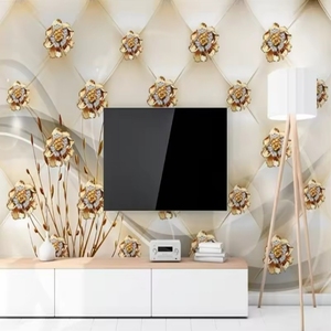 Papier peint d'art personnalisé Beautiful Pretty Jewel Flowers Modern Mural <span class=keywords><strong>Fond</strong></span> décoratif Mural - Product Image 1