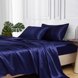 Conjunto de Roupa de Cama para Casamento por Atacado, Conjuntos de Lençóis de Cetim em Tamanhos Twin, Full, <span class=keywords><strong>Queen</strong></span> e King, Estilo Simples de Qualidade com Enchimento de Poliéster - Product Image 3