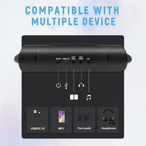 Kit de batería enrollable portátil, pad de batería electrónica de escritorio con conector para auriculares, batería de litio incorporada G700 - Product Image 3
