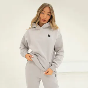 Sudaderas con capucha de mujer de alta calidad con logotipo personalizado, Jersey unisex, sudadera extragrande de algodón de 500g/m²