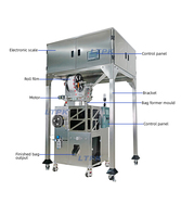 Machine d'emballage de sachets de thé triangulaires en nylon haute vitesse avec six têtes, balance électronique et scellage ultrasonique pour sachets de thé floral