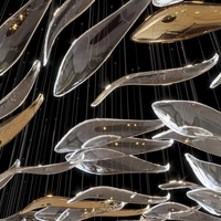 Lampe de table en sable personnalisée pour le service commercial, lustre pour hall d'hôtel, décoration de comptoir de restauration, éclairage de projet avec pendentif en forme de poisson