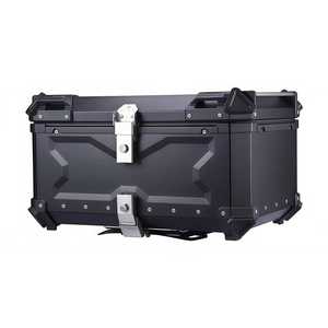 Baú Superior de Alumínio Preto 65L para Motocicleta - Maleta de Bagagem em Liga Metálica para Motos - Product Image 1