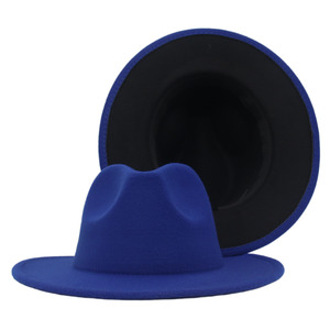 60 colores al por mayor 2021 primavera Otoño Invierno dos tonos Unisex <span class=keywords><strong>Fedora</strong></span> sombreros de ala ancha mujeres hombres Panamá sombrero - Product Image 2