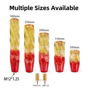 JDM yarış kültürü 150MM akrilik sekizgen kristal kabarcık özel dişli beyaz vites topuzu akrilik - Product Image 4
