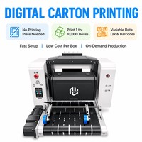 Imprimante numérique automatique d'occasion pour cartons, jet d'encre couleur, tête d'impression HP, impression en une seule passe