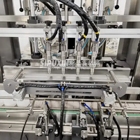 Servo entièrement automatique 6 buses piston crème/miel/shampoing/mayonnaise/parfum/huile de lubrification machine de remplissage