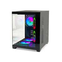 MANMU Black MicroATX CPU Desktop Gaming Case Aluminum Alloy Steel Mid Tower USB 3.0 5 Expansion Slots Side Panel Window
