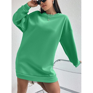 Abito <span class=keywords><strong>Felpa</strong></span> Oversize Personalizzato da Donna, <span class=keywords><strong>Vestito</strong></span> Mini a Maniche Lunghe di Alta Qualità, Abito Casual con Cappuccio - Product Image 5