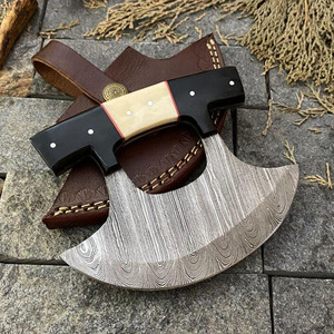 Couteau à pizza LEGACY BLADES en acier Damas artisanal de qualité supérieure avec manche en bois durable antidérapant pour la cuisine à domicile et la pâtisserie - Product Image 6