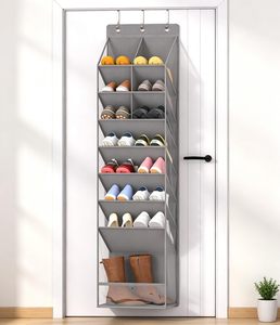 Organizador de Zapatos Colgante con Bolsillos Grandes y Profundos, Transparente, para Colgar Sobre la Puerta del Armario - Product Image 2