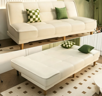 Canapé-lit pliant couleur crème, mobilier de salon simple pour petits appartements et unités locatives
