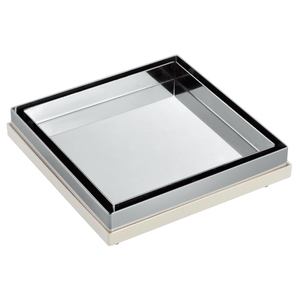 HF Wholesale Drain de sol de douche carré invisible en acier inoxydable SUS 304 et ABS, 6 pouces, à insérer dans les carreaux, avec filtre anti-cheveux - Product Image 1