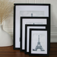 Meilleures ventes A1, A2, A3, A4, A5, 4x6, 5x7, 6x8, 8x10, 11x14, 12x16 Cadre photo en bois argenté noir blanc