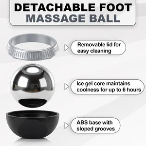 Rodillo de Masaje y Ejercicio con Doble Bola de Acero Inoxidable y Goma para Pies, Post-Entrenamiento, Fitness, Uso Doméstico 2 en 1 - Product Image 3