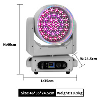 Nouveau modèle 37*15W RGBW 4-en-1 Zoom Wash+Light Strip, contrôle DMX512, oscillation indépendante, effet faisceau, effet de coloration