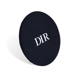 Nouveau style mini miroir de maquillage rond noir en tissu gravé au laser avec emballage cadeau - Product Image 5