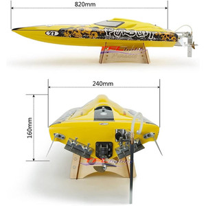 Bateau RC rapide TFL 1106 Pursuit Racing, moteur électrique sans balais, coque en fibre de verre, embarcation aquatique ARTR, 80 km/h, 3660 KV2070, ESC 120A - Product Image 6