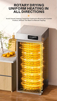 Fabrieksdirecte verkoop 22-laags draaibare 360 graden 1700W hetelucht fruitdroogmachine met CE-keurmerk