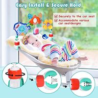 Jouets sensoriels Montessori pour poussette et siège auto, jouets d'arche réglables pour poussette et siège auto