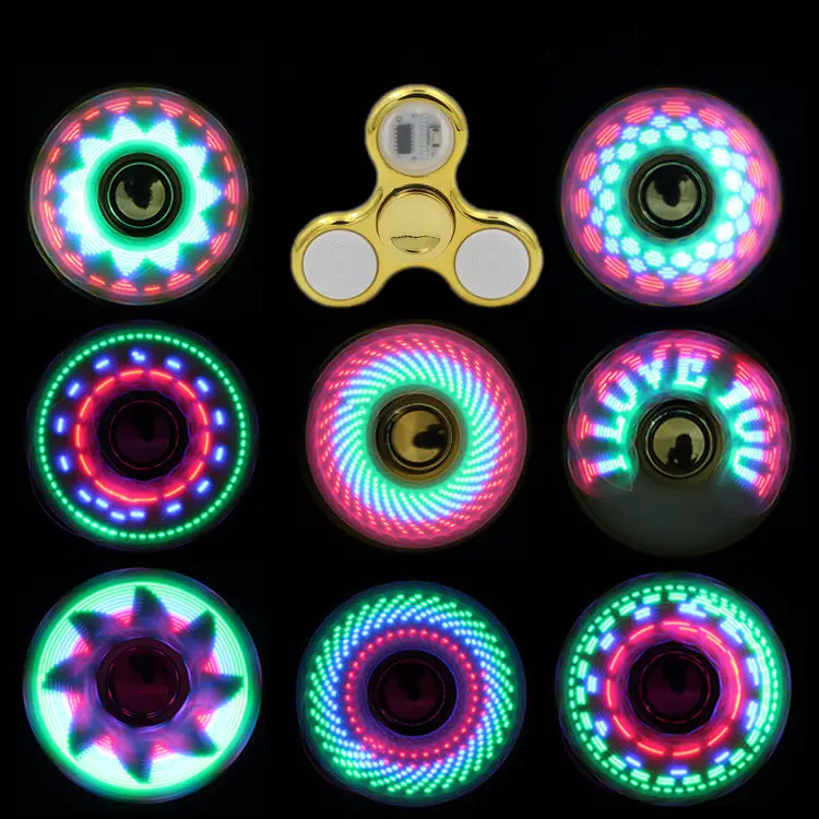 Luminous LED light Fidget Spinner Hand Top Spinners Glow in Dark Light EDC Figet Spiner Batmanman Finger Stress Relief Toys