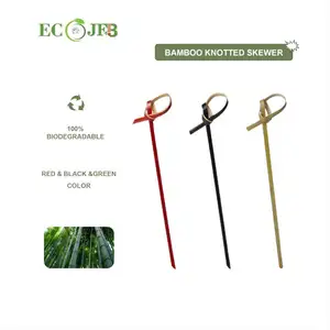 Muti size Bamboo Cocktail Picks Red Black Green Bamboo Skewers