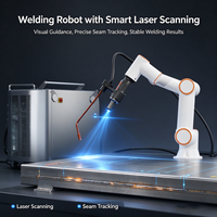 Robot Las Kolaboratif 6 Sumbu Pintar, Mesin Las MIG Tanpa Pengajaran, Sistem Pengelasan Mudah Dioperasikan 1900mm