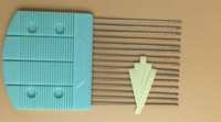 Peigne à quilling en papier, support pour origami, crée des boucles de papier pour l'artisanat DIY, qualité améliorée du peigne à quilling bleu