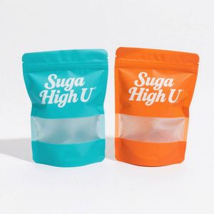 Hot Selling Custom Brand LDPE Plastic Bags Moisture Proof Resealable Chewing Gum Pet Food Milk Sugar Candy Gummy Packaging Stand - Product Image 1