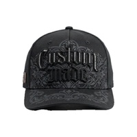 Casquettes de baseball rétro haut de gamme OEM ODM avec patch en cuir, unisexe, noires, style streetwear, personnalisables avec lettres brodées en strass