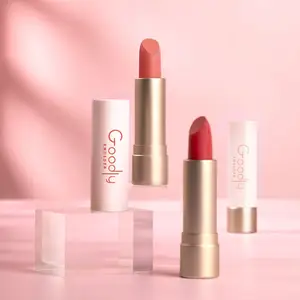 Goodly Lipstik Matte 12 Warna Tahan Air, Lipstik Riasan Ungu Seksi Tahan Lama Tidak Pernah Luntur