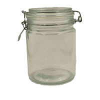 Haute qualité large bouche Fermentation bouteille jus bouteille en verre conteneur alimentaire stockage bocaux en verre carrés avec bouchon supérieur pivotant